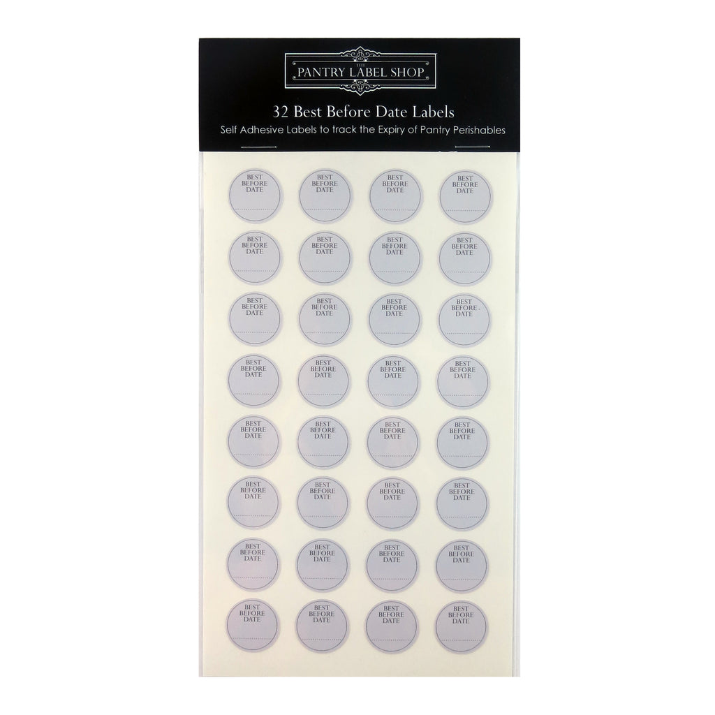 BEST BEFORE DATE LABELS - GREY
